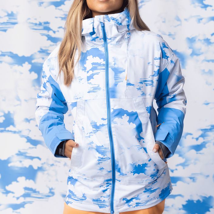 Giacca da snowboard donna ROXY Chloe Kim azzurro nuvole 9