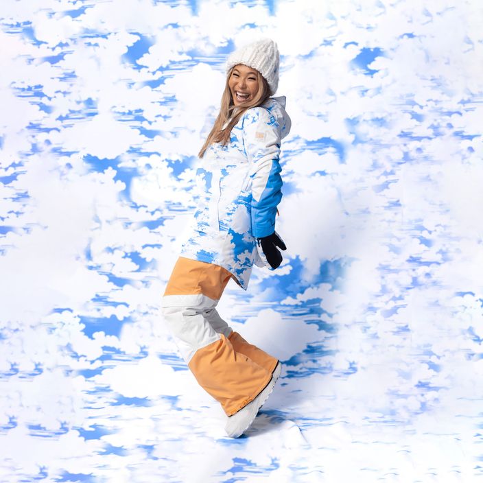 Giacca da snowboard donna ROXY Chloe Kim azzurro nuvole 12