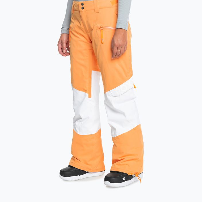 Pantaloni da snowboard donna ROXY Chloe Kim Woodrose mock arancione 2