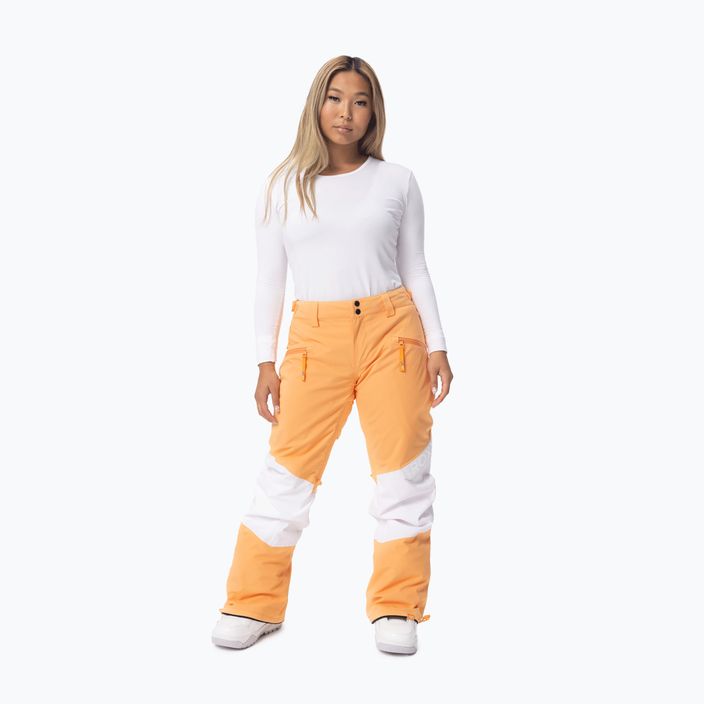 Pantaloni da snowboard donna ROXY Chloe Kim Woodrose mock arancione 4