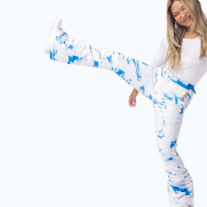 Pantaloni da snowboard donna ROXY Chloe Kim azzurro nuvole 4