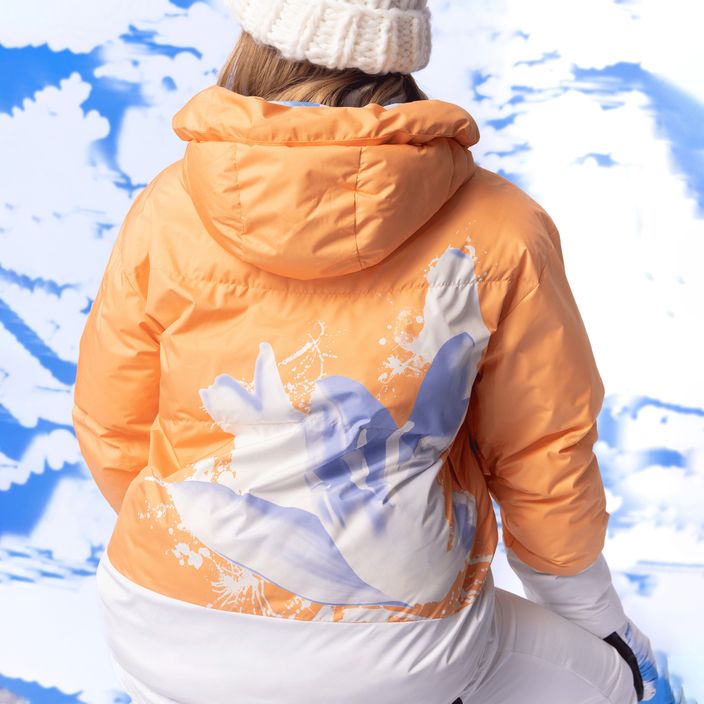 Giacca da snowboard donna ROXY Chloe Kim Puffy mock arancione 8