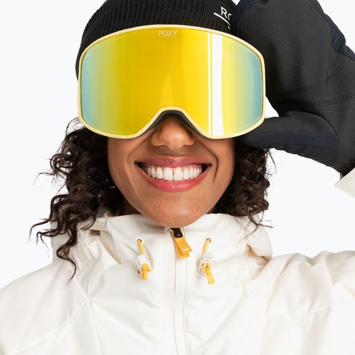 ROXY Storm Occhiali da snowboard da donna oro tramonto/oro ml 9