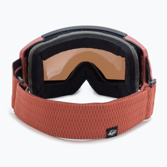 Quiksilver Greenwood S3 black redwood/clux gold mi occhiali da snowboard 2
