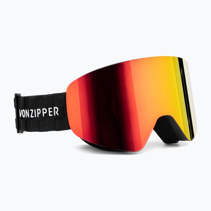 VonZipper Encore nero satinato/fuoco di bosco cromato occhiali da snowboard