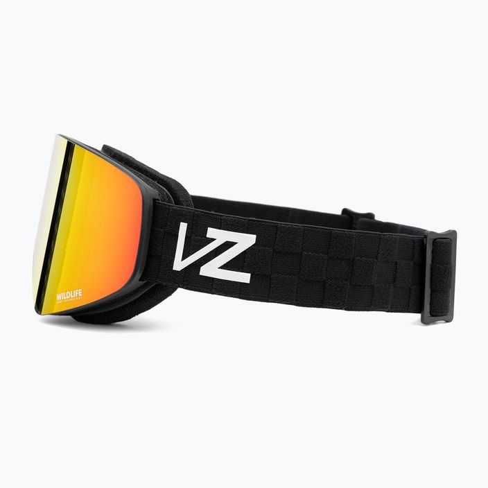 VonZipper Encore nero satinato/fuoco di bosco cromato occhiali da snowboard 4