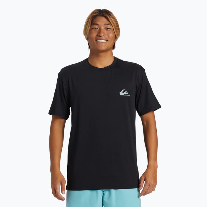 Quiksilver Everyday Surf Tee - camicia da bagno nera da uomo