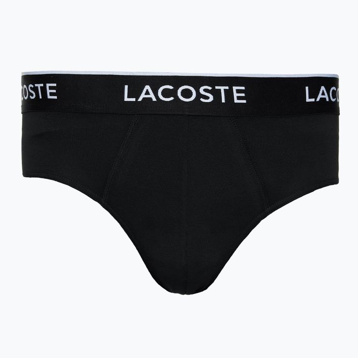 Slip Lacoste uomo 8H3472 3 paia nero/bianco/argento chine 2