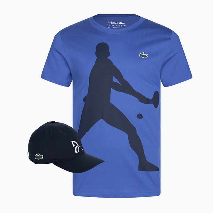 Lacoste Tennis X Novak Djokovic T-shirt ladigue + cappellino