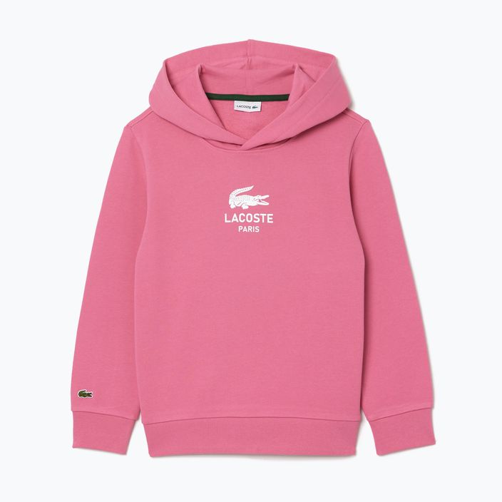 Felpa Lacoste da bambino SJ3004 rosa reseda