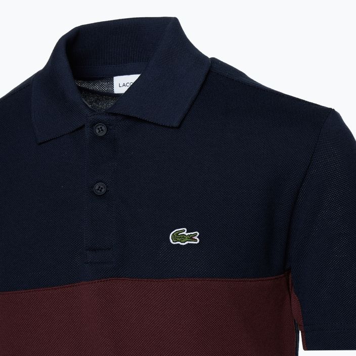 Polo Lacoste bambino PJ2479 blu navy-espresso 3