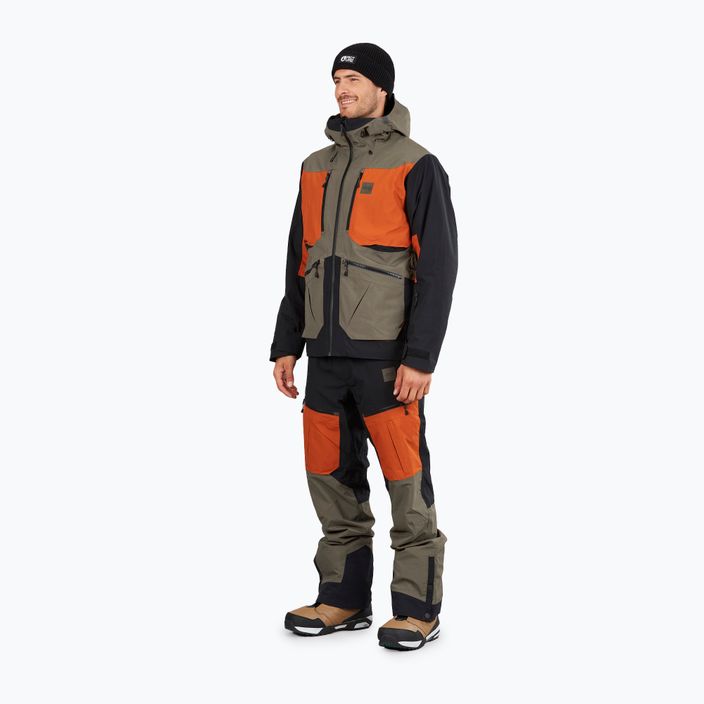 Immagine Naikoon 20/20 giacca da sci da uomo verde militare scuro 2