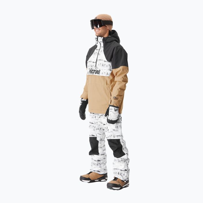 Immagine Occan giacca da sci da uomo 10/10 tannino-nero 3