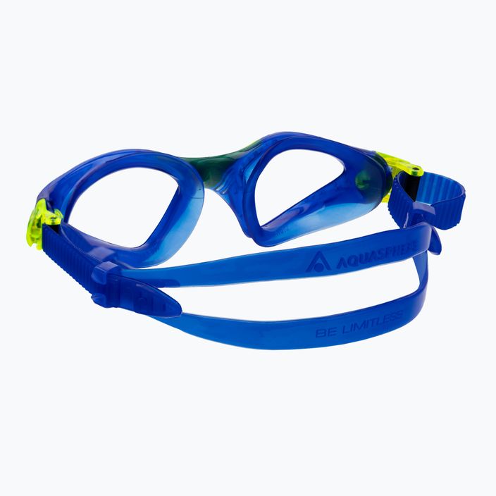 Occhialini da nuoto per bambini Aquasphere Kayenne 2022 blu/giallo/chiaro 4