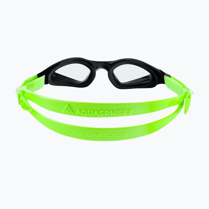 Occhialini da nuoto per bambini Aquasphere Kayenne 2022 nero/verde brillante/chiaro 5