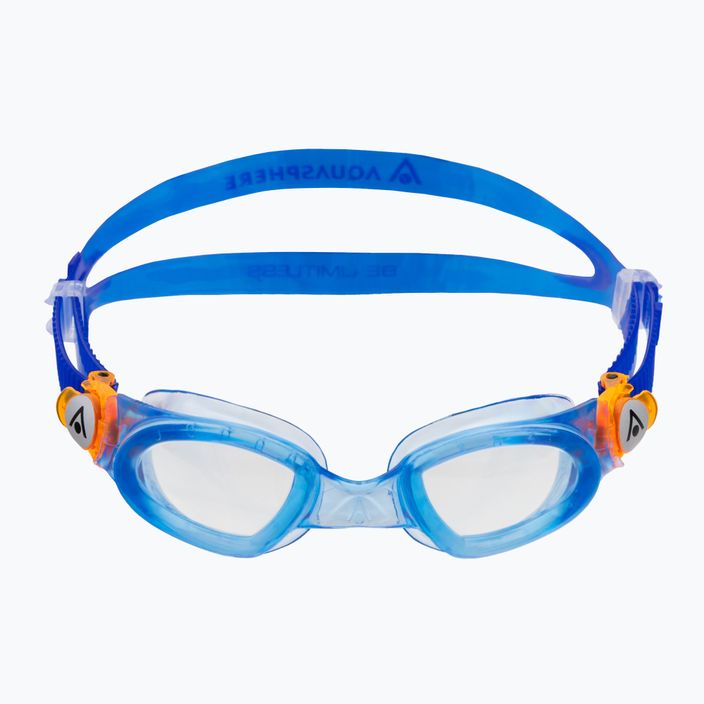 Occhialini da nuoto per bambini Aquasphere Moby Kid blu/arancio/chiaro 2