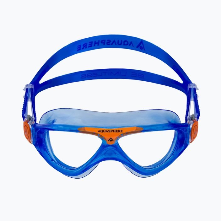 Maschera da nuoto per bambini Aquasphere Vista 2022 blu/arancione/chiaro 2