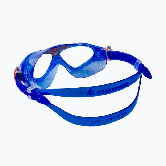 Maschera da nuoto per bambini Aquasphere Vista 2022 blu/arancione/chiaro 4
