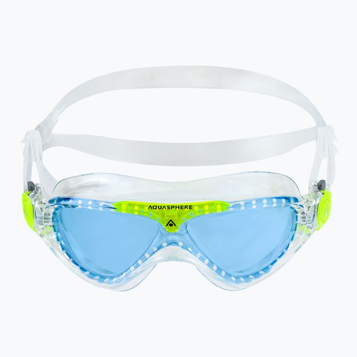 Maschera da bagno per bambini Aquasphere Vista trasparente/verde brillante/blu MS5080031LB 2