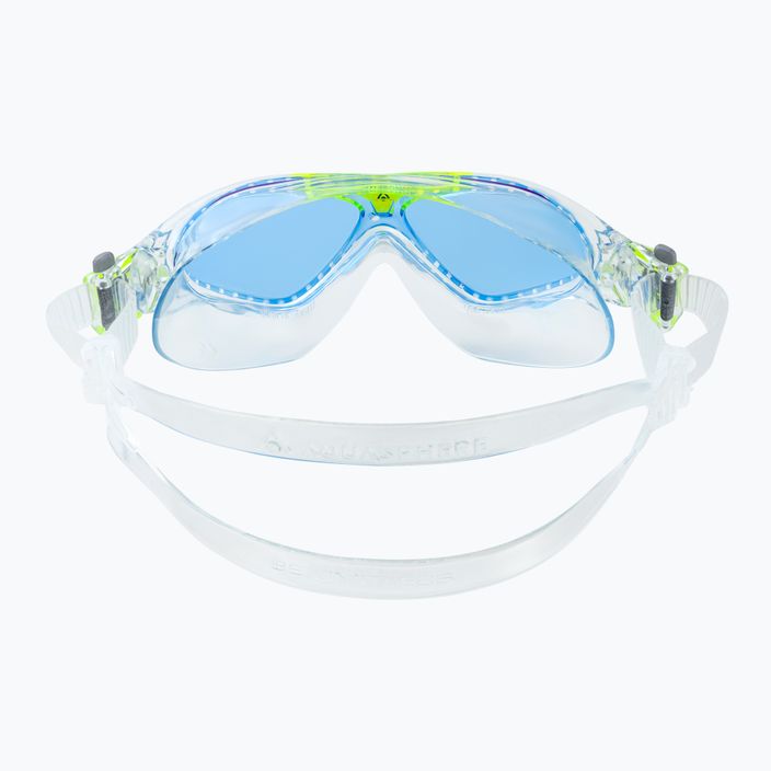 Maschera da bagno per bambini Aquasphere Vista trasparente/verde brillante/blu MS5080031LB 5
