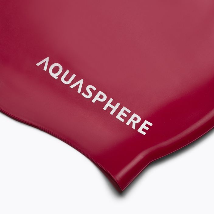 Aquasphere Cuffia da bagno in silicone tinta unita rosa scuro/bianco 2