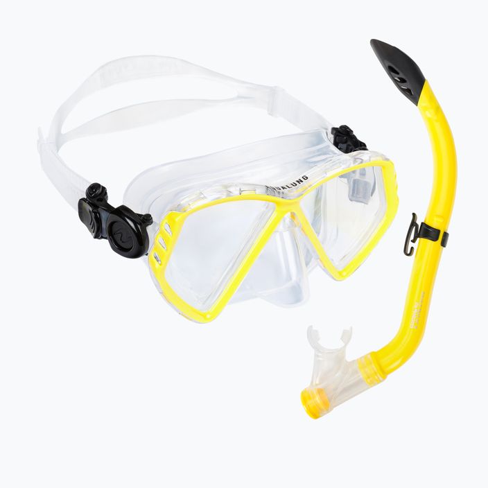 Set da snorkeling per bambini Aqualung Cub Combo trasparente/giallo