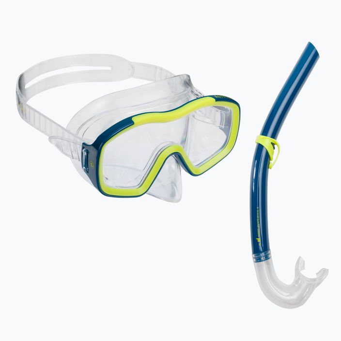 Kit snorkeling per bambini Aqualung Raccon Combo trasparente/blu/giallo