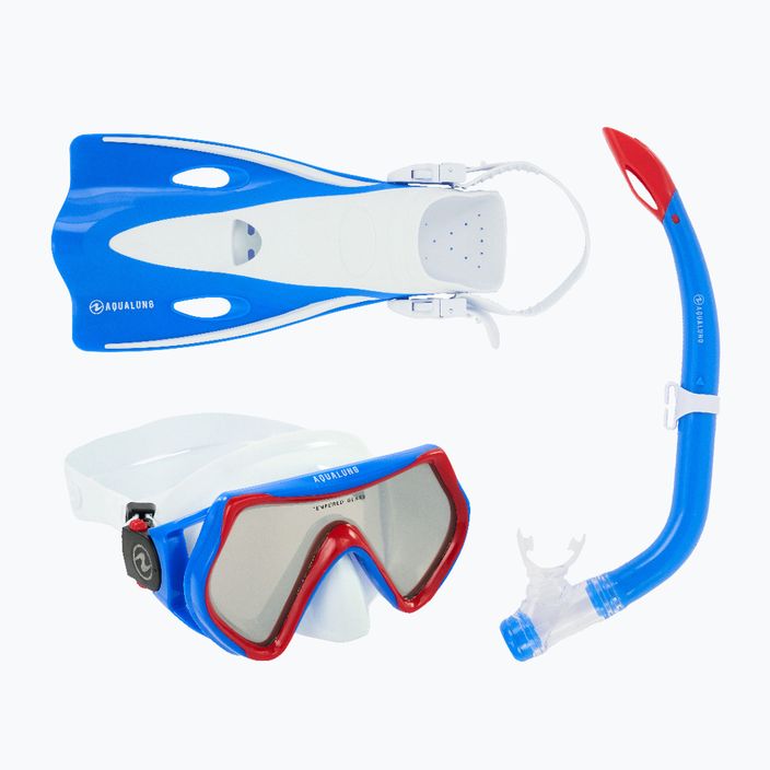 Aqualung Set Snorkeling Hero per bambini bianco/blu 14
