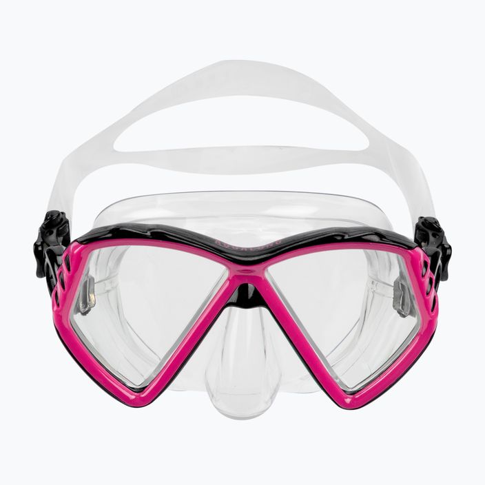 Maschera da snorkeling Aqualung Cub trasparente/rosa per bambini 2
