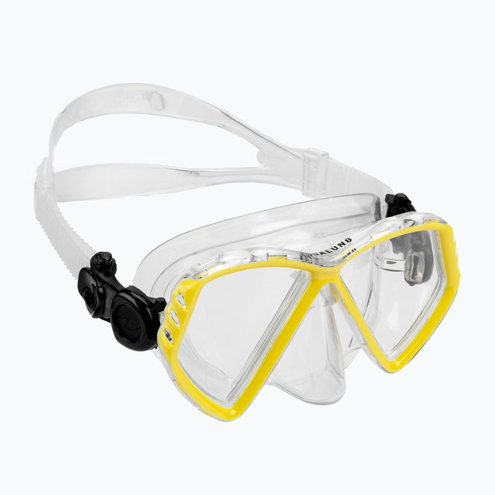Maschera da snorkeling per bambini Aqualung Cub trasparente/gialla