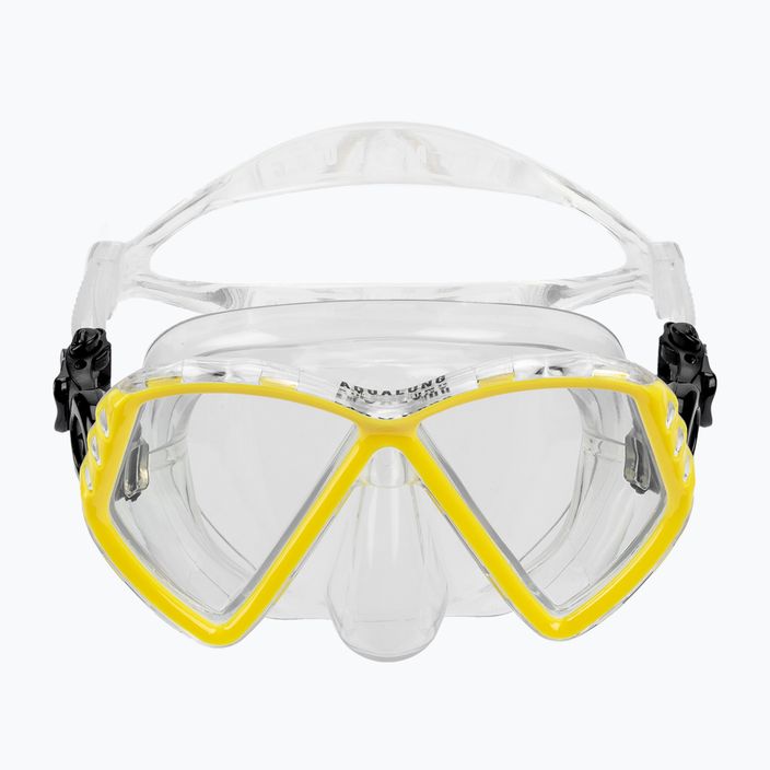 Maschera da snorkeling per bambini Aqualung Cub trasparente/gialla 2