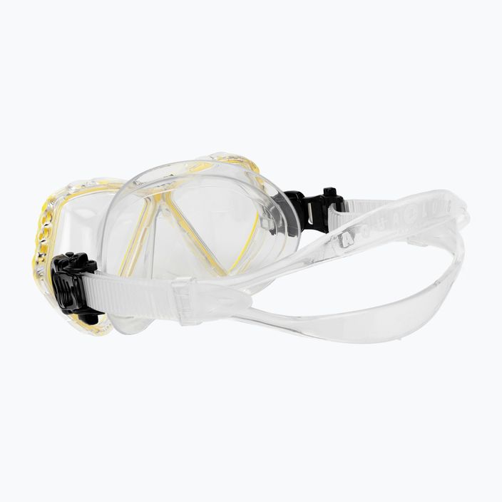 Maschera da snorkeling per bambini Aqualung Cub trasparente/gialla 4