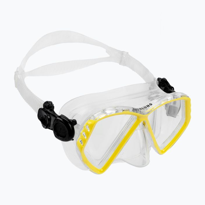 Maschera da snorkeling Aqualung Cub trasparente/giallo junior