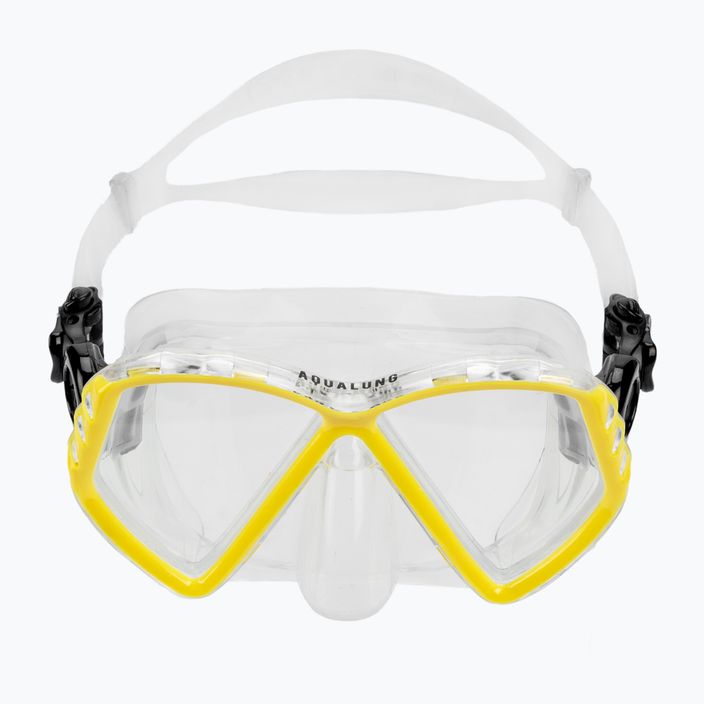 Maschera da snorkeling Aqualung Cub trasparente/giallo junior 2