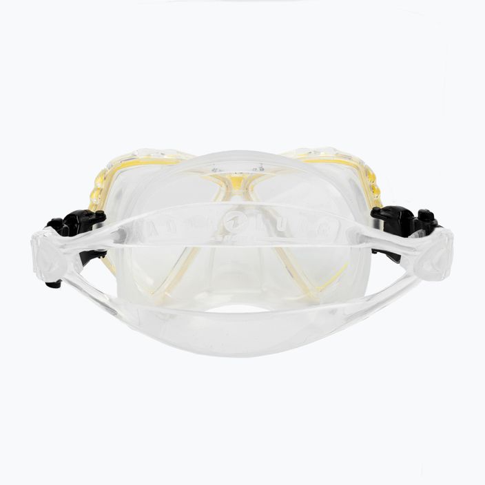 Maschera da snorkeling Aqualung Cub trasparente/giallo junior 5