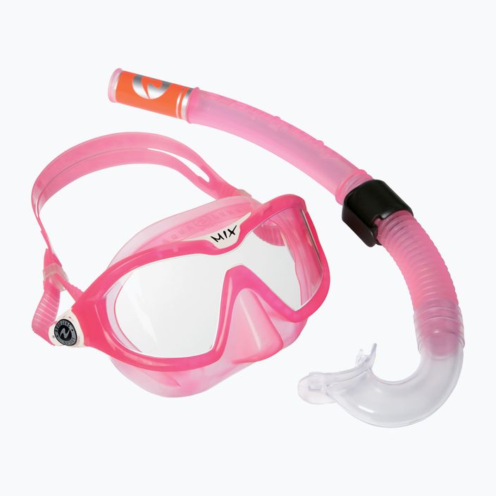 Kit snorkeling per bambini Aqualung Mix Combo rosa/bianco 10
