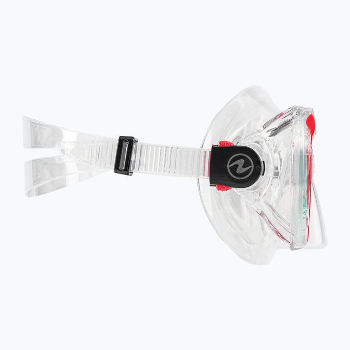Maschera da snorkeling Aqualung Hawkeye trasparente/rossa 3