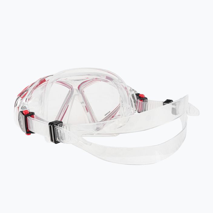 Maschera da snorkeling Aqualung Hawkeye trasparente/rossa 4