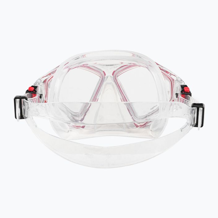 Maschera da snorkeling Aqualung Hawkeye trasparente/rossa 5
