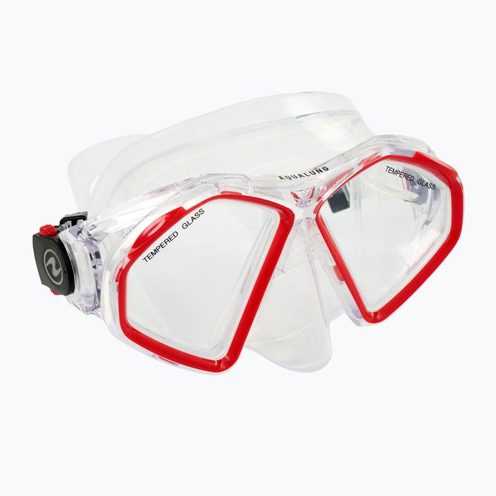 Maschera da snorkeling Aqualung Hawkeye trasparente/rossa 6