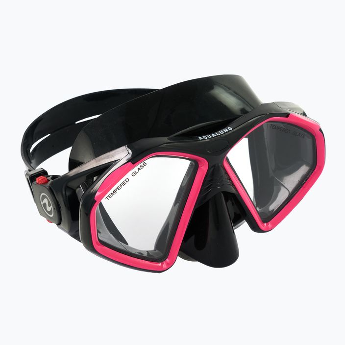 Maschera da snorkeling Aqualung Hawkeye nero/rosa 6