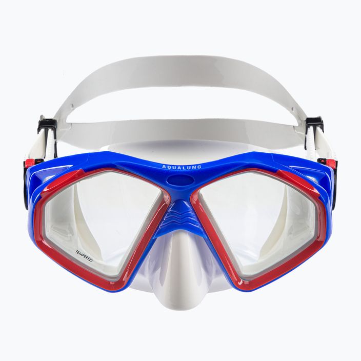 Maschera per lo snorkeling Aqualung Hawkeye bianco/blu 2