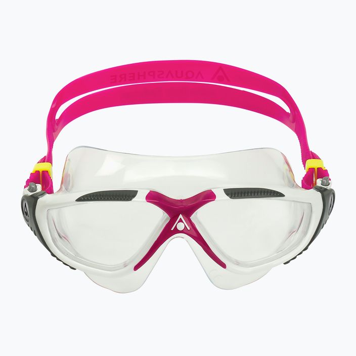 Maschera da nuoto Aquasphere Vista bianco/raspberry/lenti chiare 3