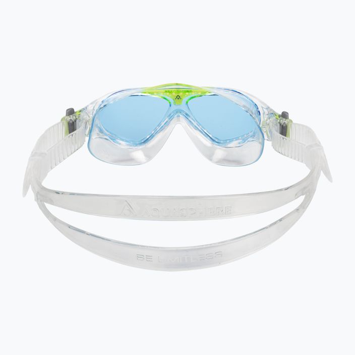Maschera da bagno per bambini Aquasphere Vista trasparente/verde brillante/blu MS5630031LB 5