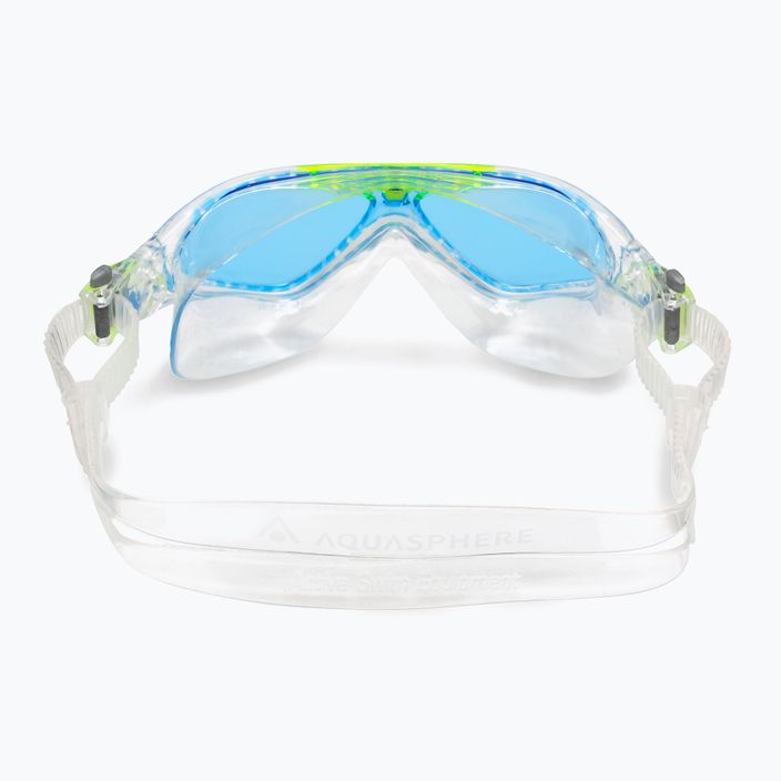 Maschera da bagno per bambini Aquasphere Vista trasparente/verde brillante/blu MS5630031LB 8