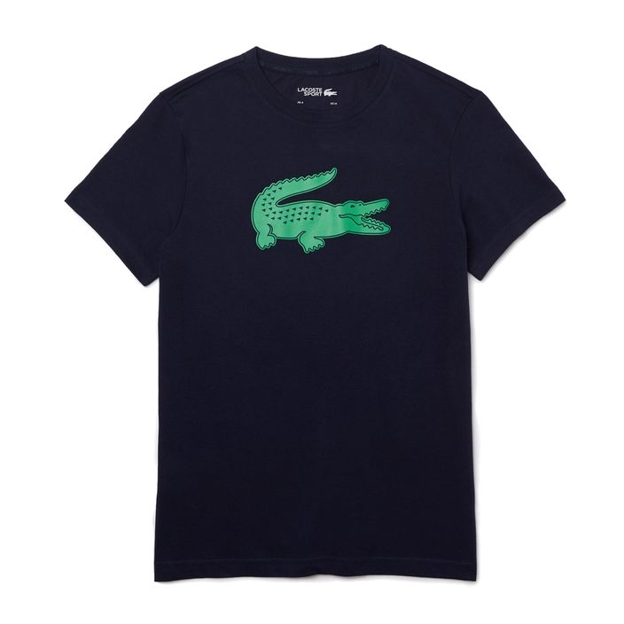 Camicia da tennis Lacoste uomo TH2042 blu navy/verde trifoglio 2