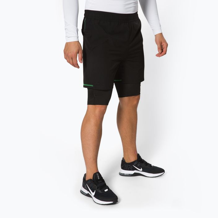 Pantaloncini da tennis Lacoste uomo GH1041 nero/nero verde