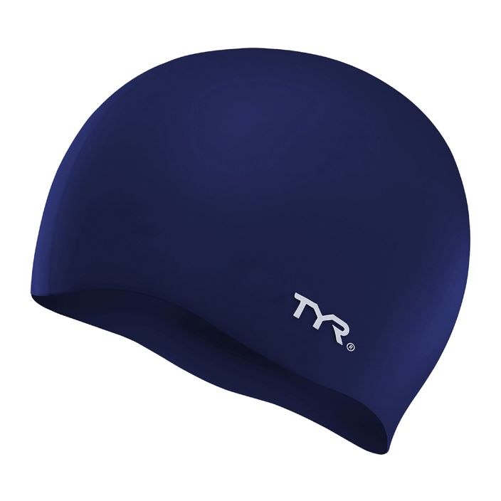 Cuffia TYR in silicone senza rughe per bambini navy 2