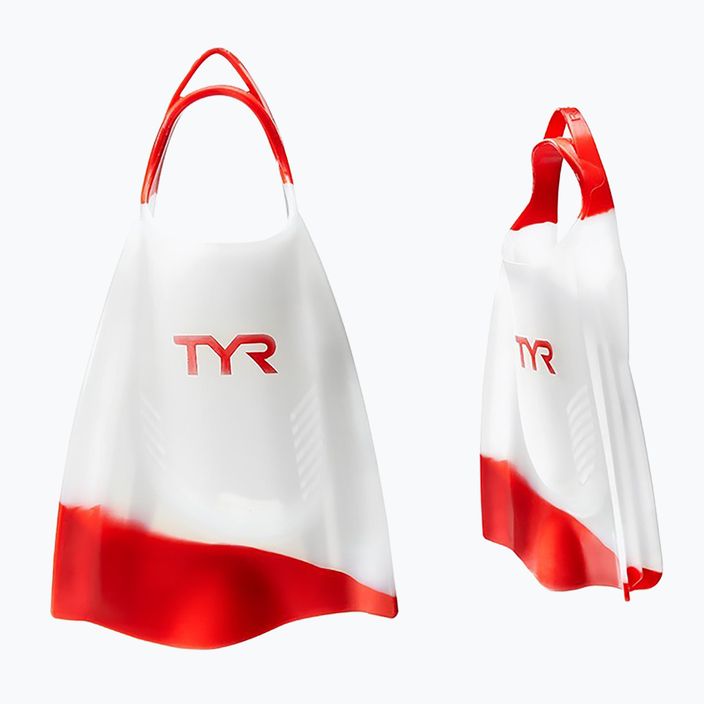 Pinne da nuoto TYR Hydroblade bianche/rosse 5