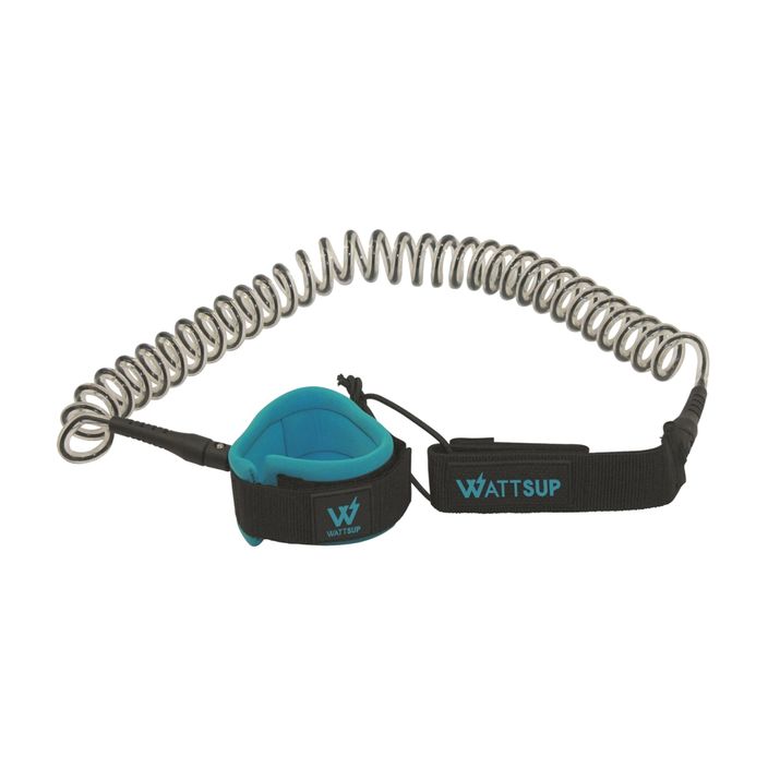 Leash per tavola da SUP WATTSUP Coiled 10' nero/blu 2